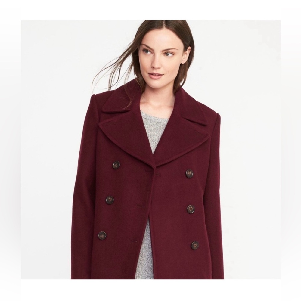 Old Navy Burgundy Peacoat